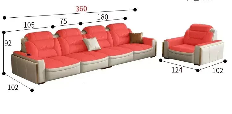 طقم كنب جلد استرخاء