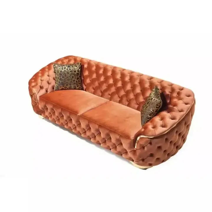 كنب صالة مودرن جلد كابتونيه