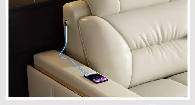 طقم كنب جلد استرخاء