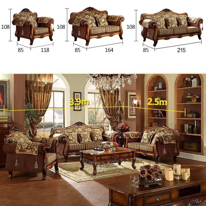 كنب كلاسيكي متعدد المقاسات بخامات فخمة