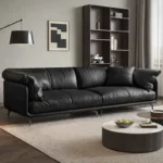 كنب جلد بتصميم فخم