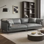 كنب جلد بتصميم فخم