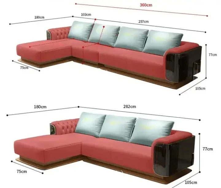 طقم كنب زاوية مودرن