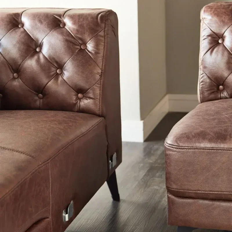 كنب زاوية مودرن من جلد فاخر