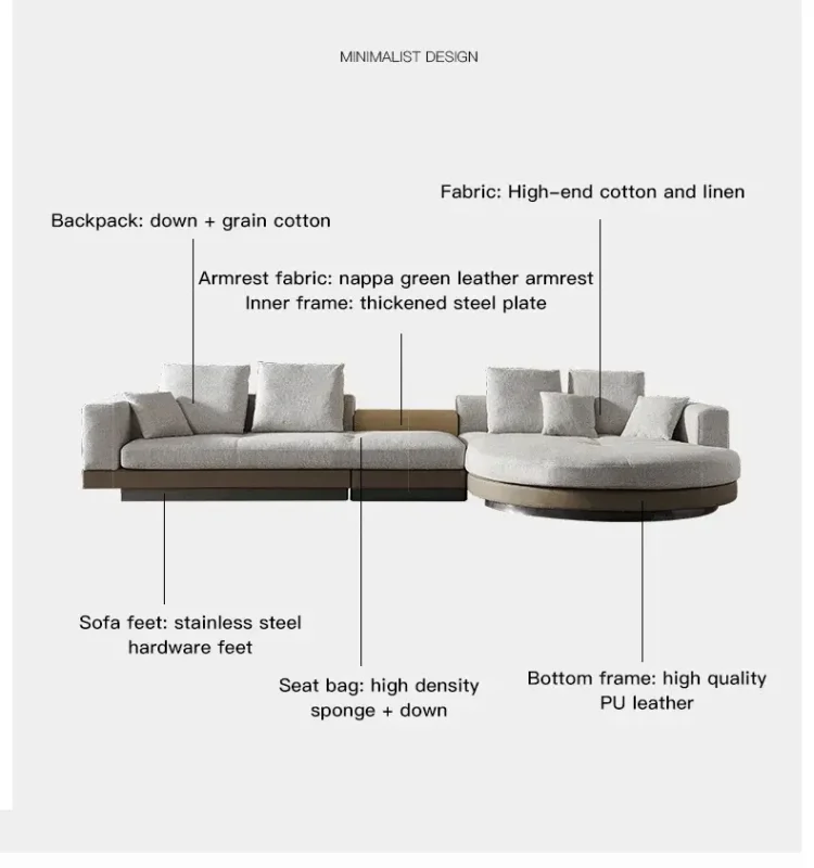 كنب زاوية دائري على شكل دائري 
