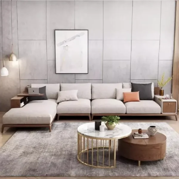 كنب حرف ال مع مساند يد اضافية