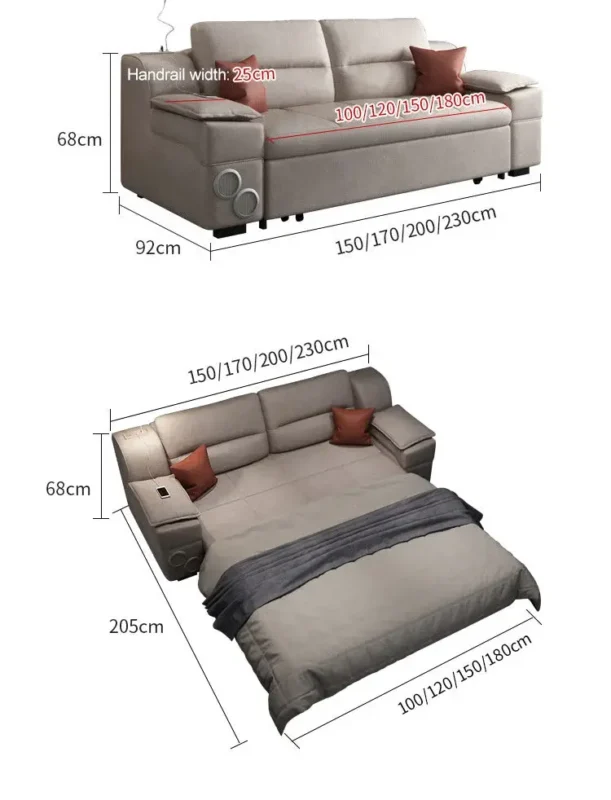 كنبه سرير كابتونيه