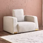 كنب مفرد من قماش بتصميم أوريل