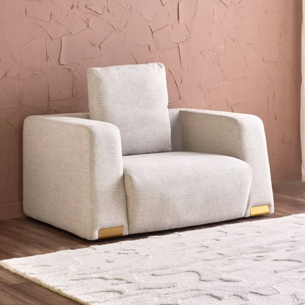 كنب مفرد من قماش بتصميم أوريل