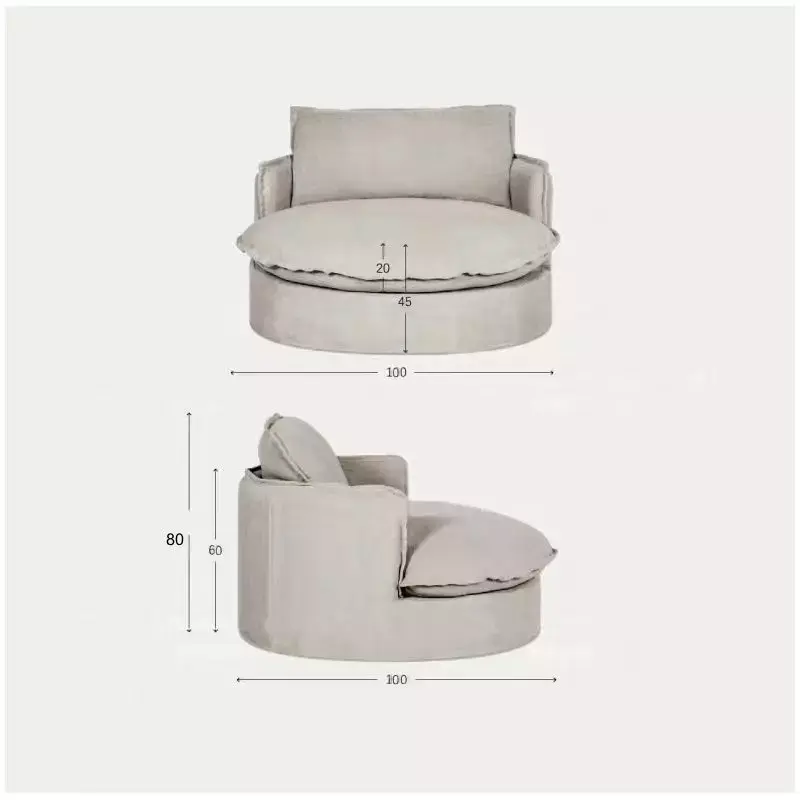 كنب مفرد مودرن بتصميم دائري مميز