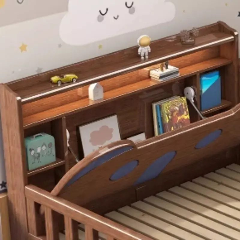 سرير نوم أطفال بمساحات تخزين
