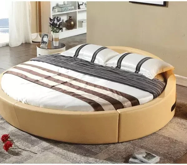 سرير نوم جلد دائري