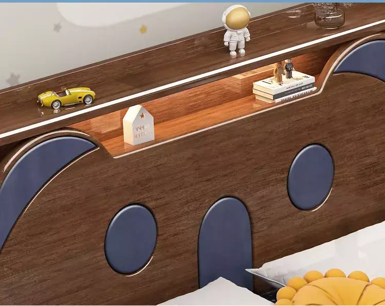 سرير نوم أطفال بمساحات تخزين