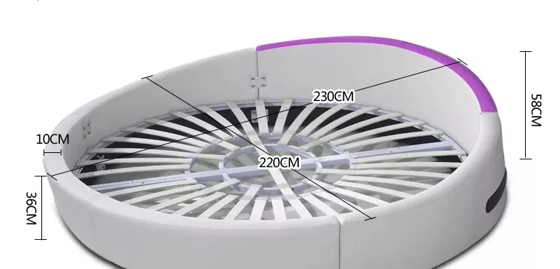 سرير نوم جلد دائري