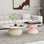 ⁦طاولة قهوة من رخام على شكل دائري⁩ - الصورة ⁦8⁩