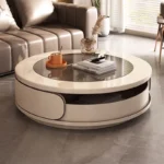 طاولة القهوة دائرية بتصميم عصري