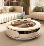 طاولة القهوة دائرية بتصميم عصري