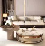 طاولة القهوة دائرية بتصميم عصري