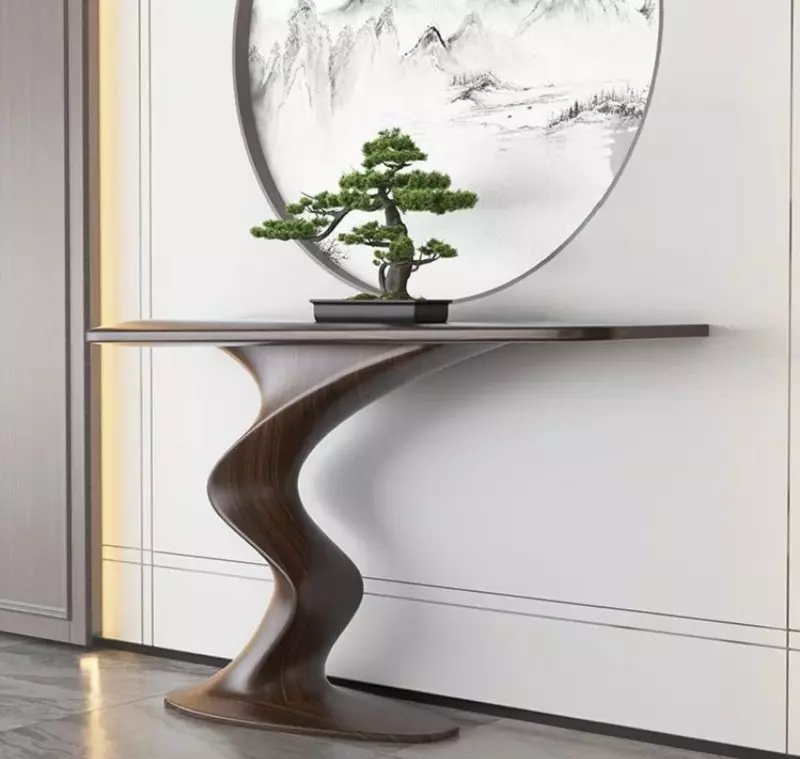 طاولة كونسول بتصميم انسيابي حديث