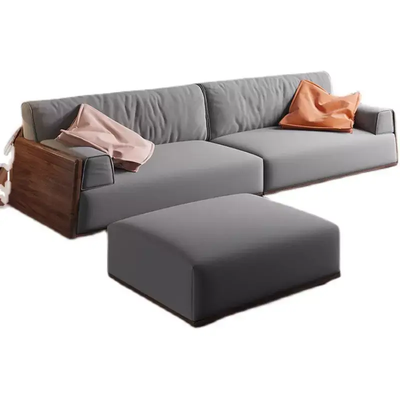 طقم كنب مع مسند للقدم