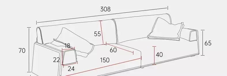 طقم كنب مع مسند للقدم