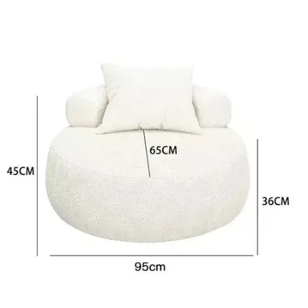 كرسي مفرد دائري بتصميم مريح