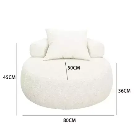 كرسي مفرد دائري بتصميم مريح