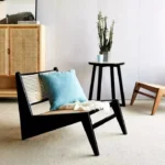 كرسي مفرد من خشب الروطان