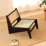 كرسي مفرد من خشب الروطان