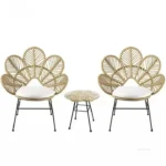 كرسي مفرد خشب على شكل طاووس