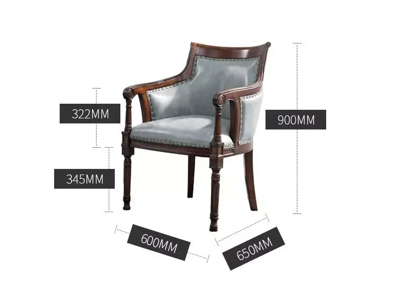 كرسي مفرد خشب بتصميم كلاسيكي