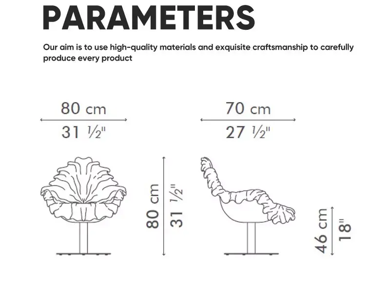 كرسي مفرد على شكل زهرة