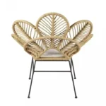 كرسي مفرد خشب على شكل طاووس