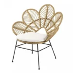 كرسي مفرد خشب على شكل طاووس