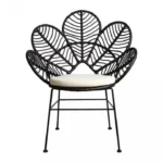 كرسي مفرد خشب على شكل طاووس