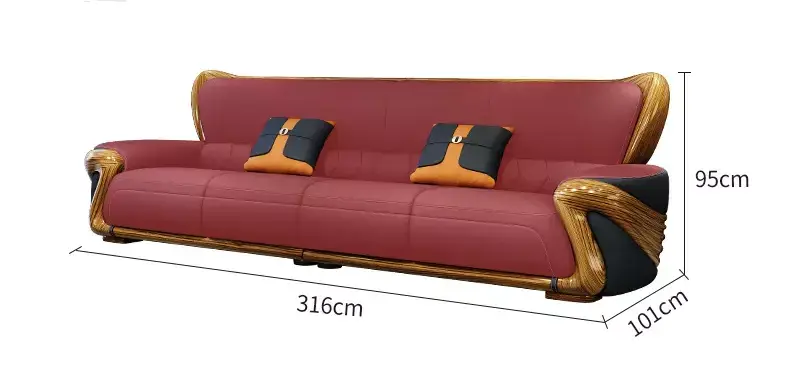 كنب جلد بتصميم اسكندافي