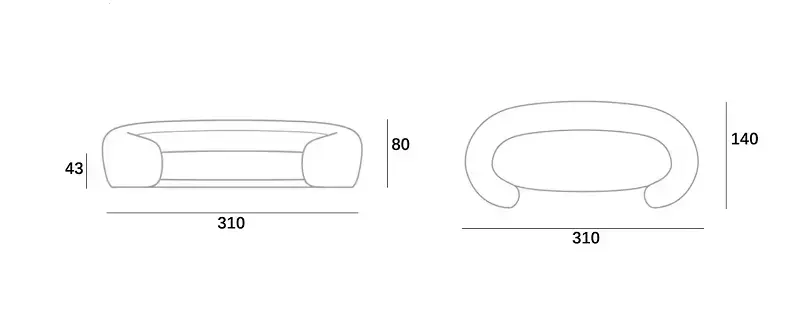 كنب مودرن رباعي من جلد