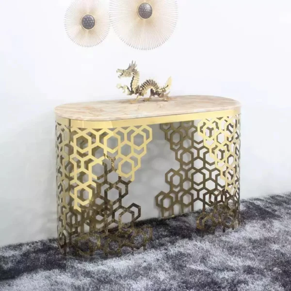 طاولة كونسول رخام بتصميم أنيق