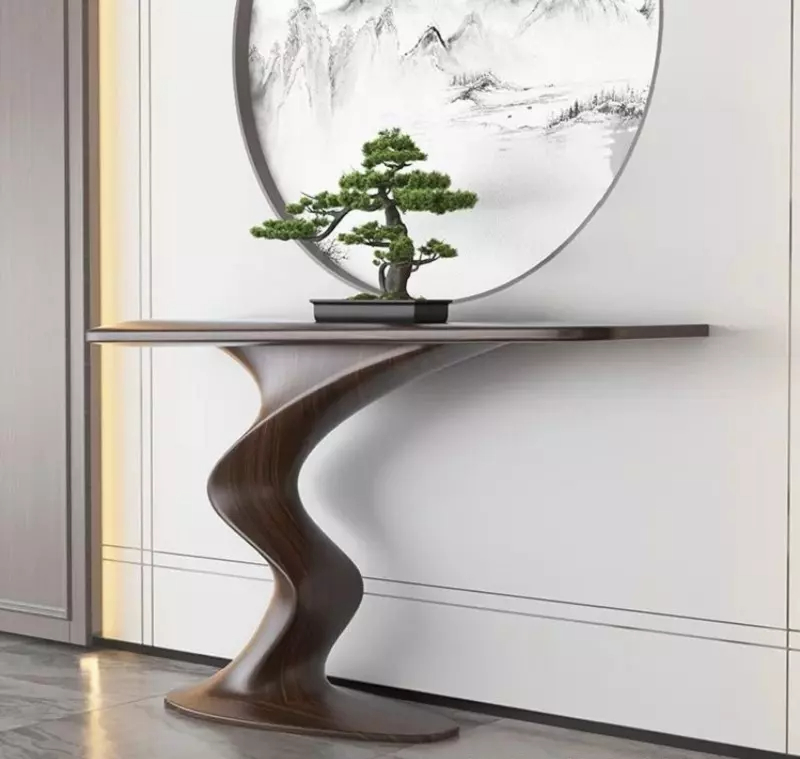 طاولة كونسول بتصميم انسيابي حديث
