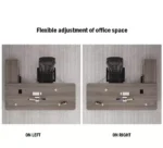 مكتب خشبي مع خزانة جانبية بأدراج مميزة