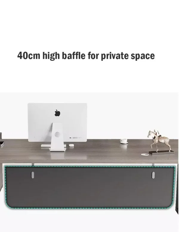 مكتب خشبي مع خزانة جانبية بأدراج مميزة