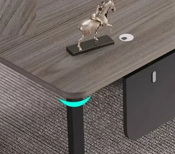 مكتب خشبي مع خزانة جانبية بأدراج مميزةمكتب خشبي مع خزانة جانبية بأدراج مميزة