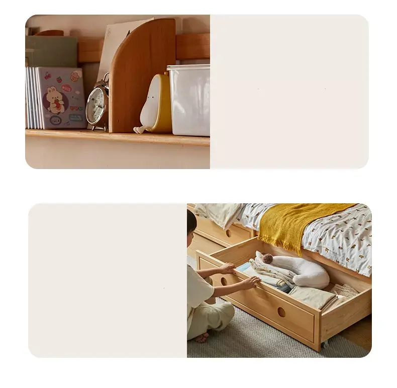 سرير نوم اطفال بدورين مع درج