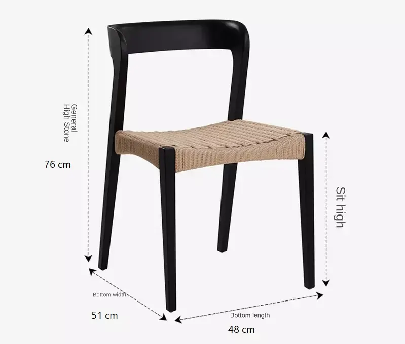 كرسي خشب راتان بتصميم اسكندافي