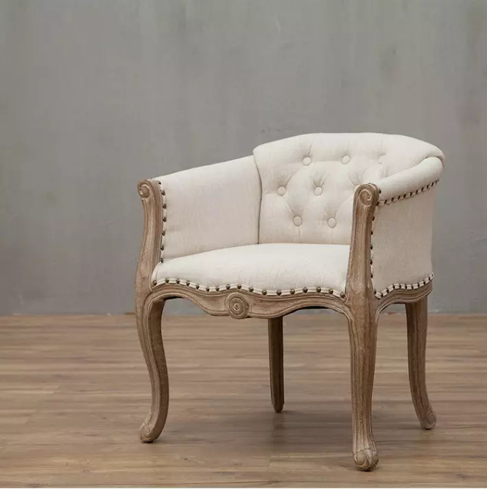 كرسي (1) كرسي مفرد خشب كلاسيك لغرفة المعيشة