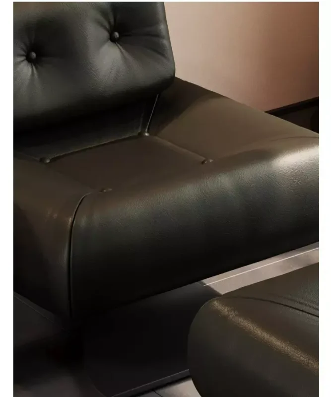 كرسي مفرد مع مسند للقدم بتصميم مميز