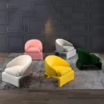 كرسي مفرد مع مسند للقدم كلاسيك