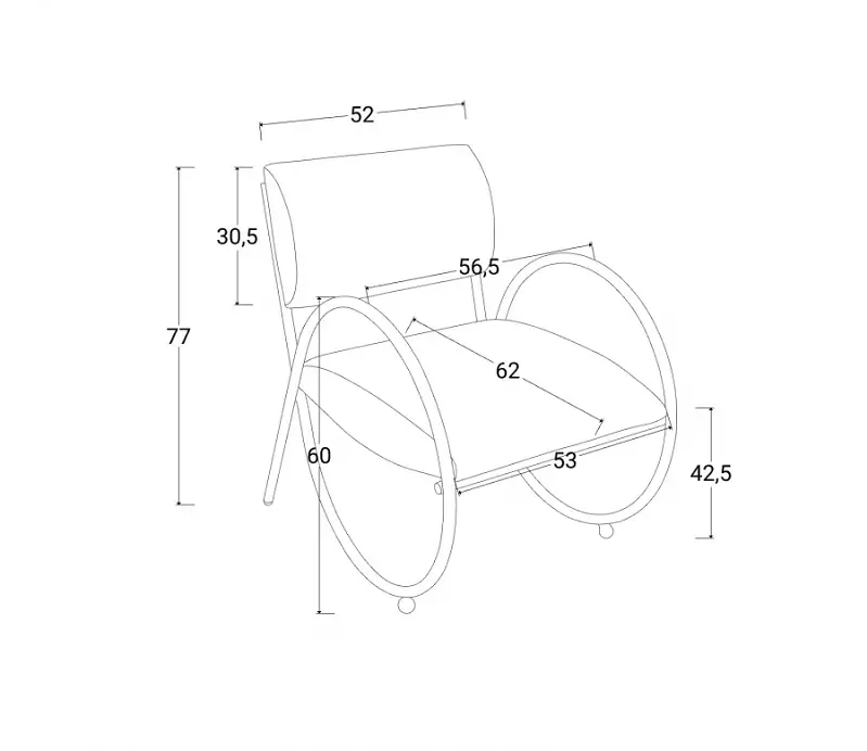 كرسي مفرد بقاعدة دائرية