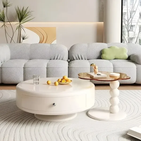 رائج طاولات قهوة دائرية متداخلة بتصميم انيق