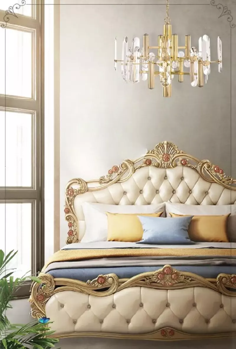 غرف نوم كلاسيك للعرسان بطابع ملكي وتصميم فخم